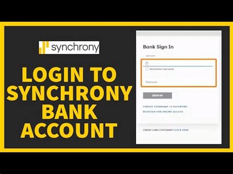 synchrony bank sign in.